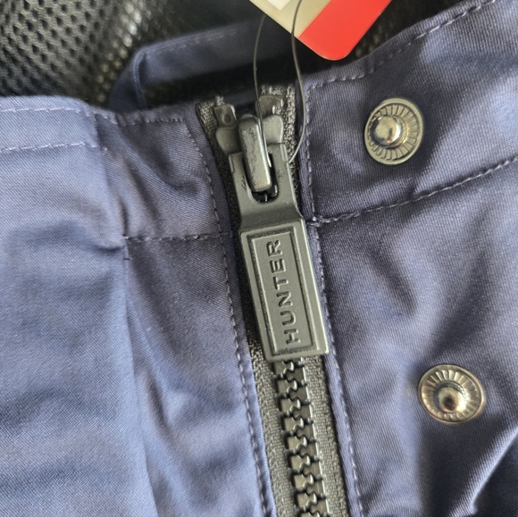 Hunter Navy Water-Resistant Cotton Smock Jacket 🌧️ Size M NWT - Picture 7 of 14